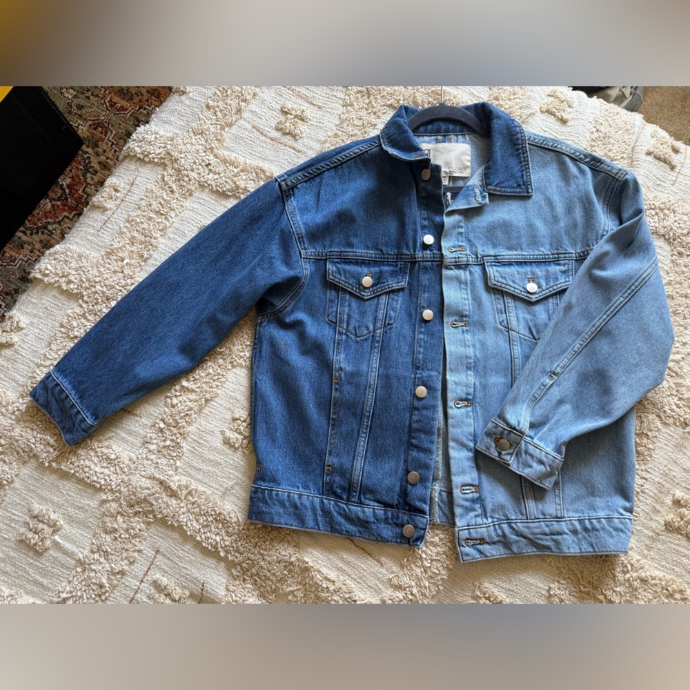Pilcro Dark and Light Blue Denim Jacket